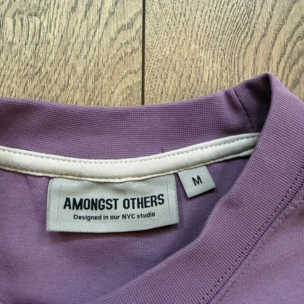 Amongst Others Men's Boxy Fit Shirt Purple M Oversized - Picture 3 of 6
